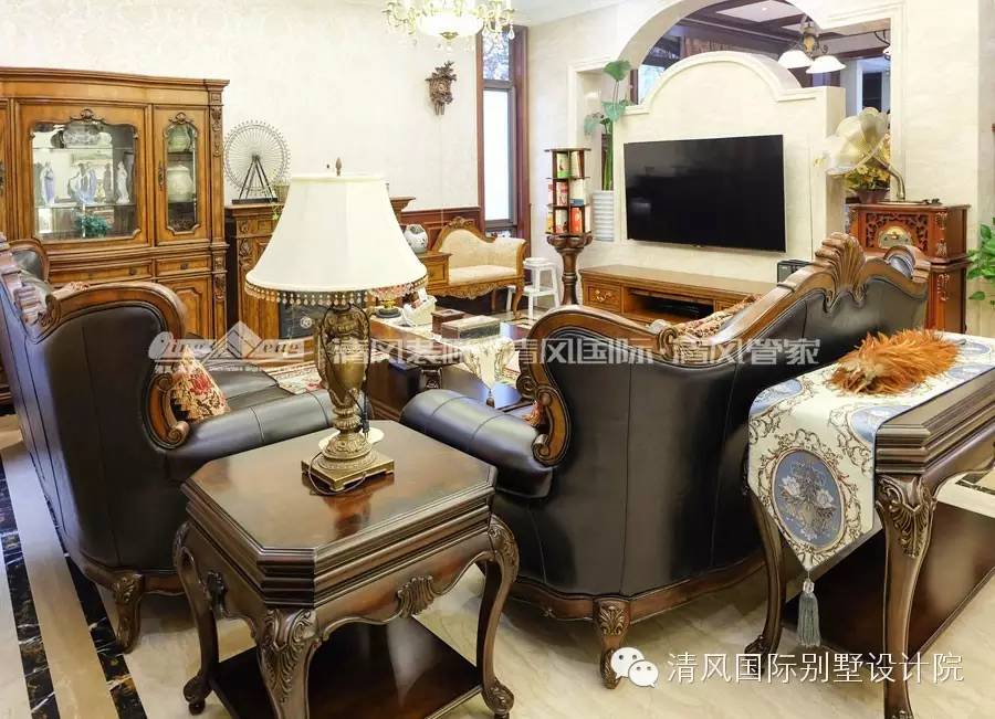 實(shí)拍清風(fēng)裝飾，美式古典樣板房，體味得體有度的優(yōu)雅
