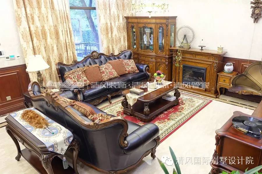 實(shí)拍清風(fēng)裝飾，美式古典樣板房，體味得體有度的優(yōu)雅