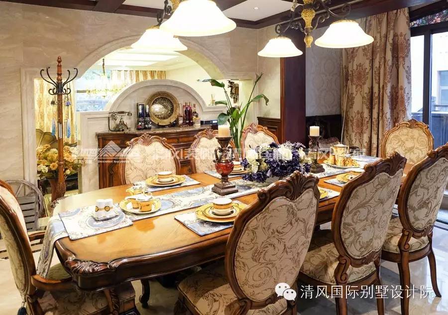 實(shí)拍清風(fēng)裝飾，美式古典樣板房，體味得體有度的優(yōu)雅