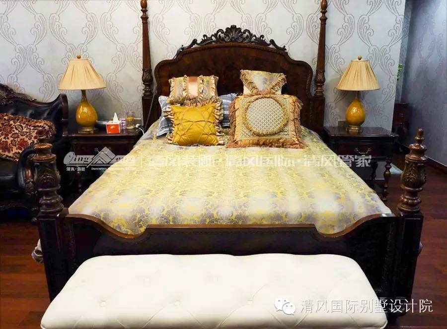 實(shí)拍清風(fēng)裝飾，美式古典樣板房，體味得體有度的優(yōu)雅