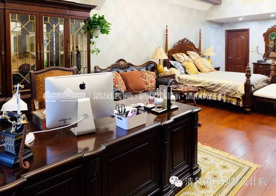 實(shí)拍清風(fēng)裝飾，美式古典樣板房，體味得體有度的優(yōu)雅