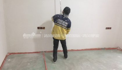 官莊前花園油漆階段