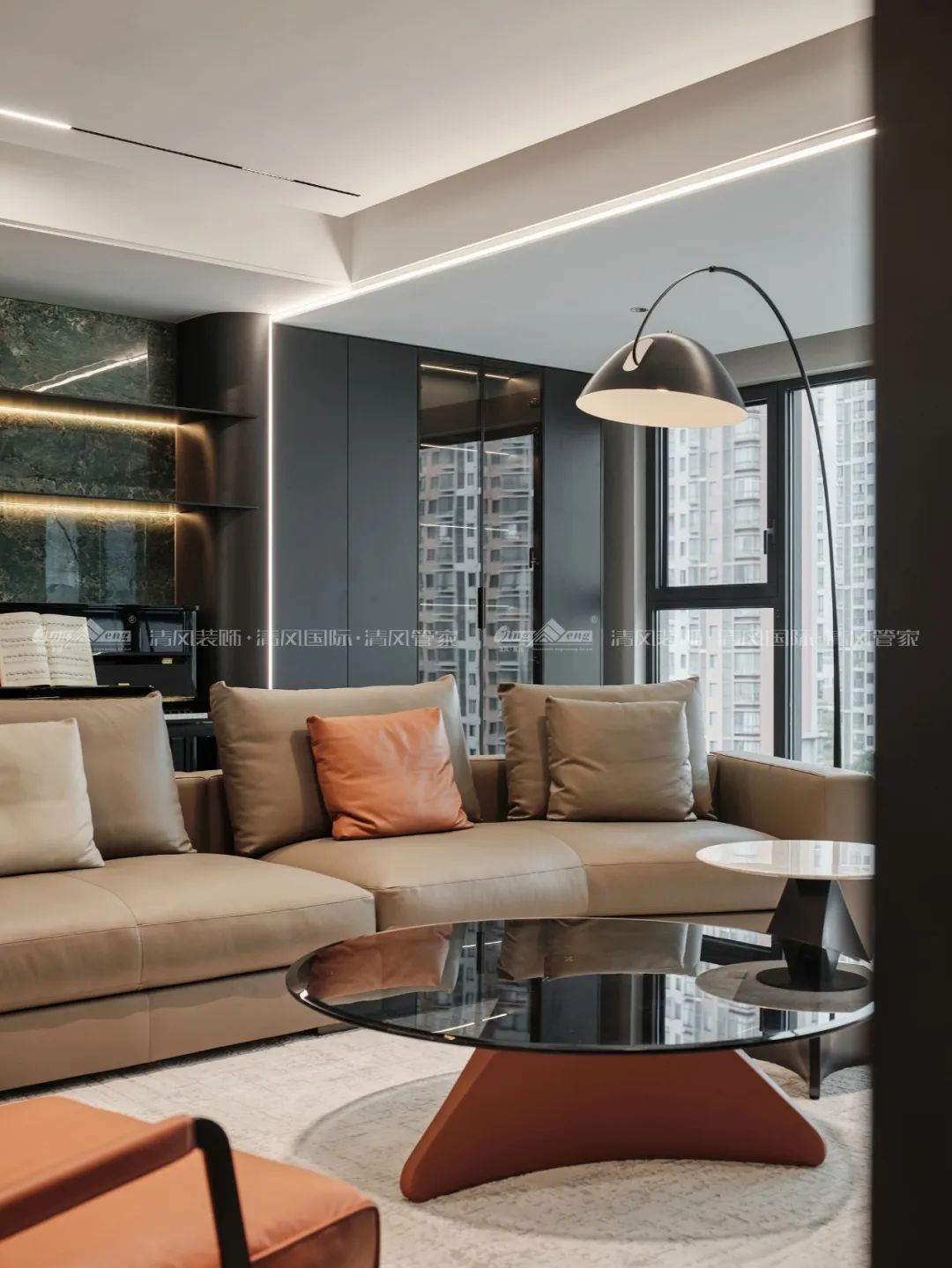 賞·析|198㎡現(xiàn)代輕奢，與精致主義撞個滿懷！