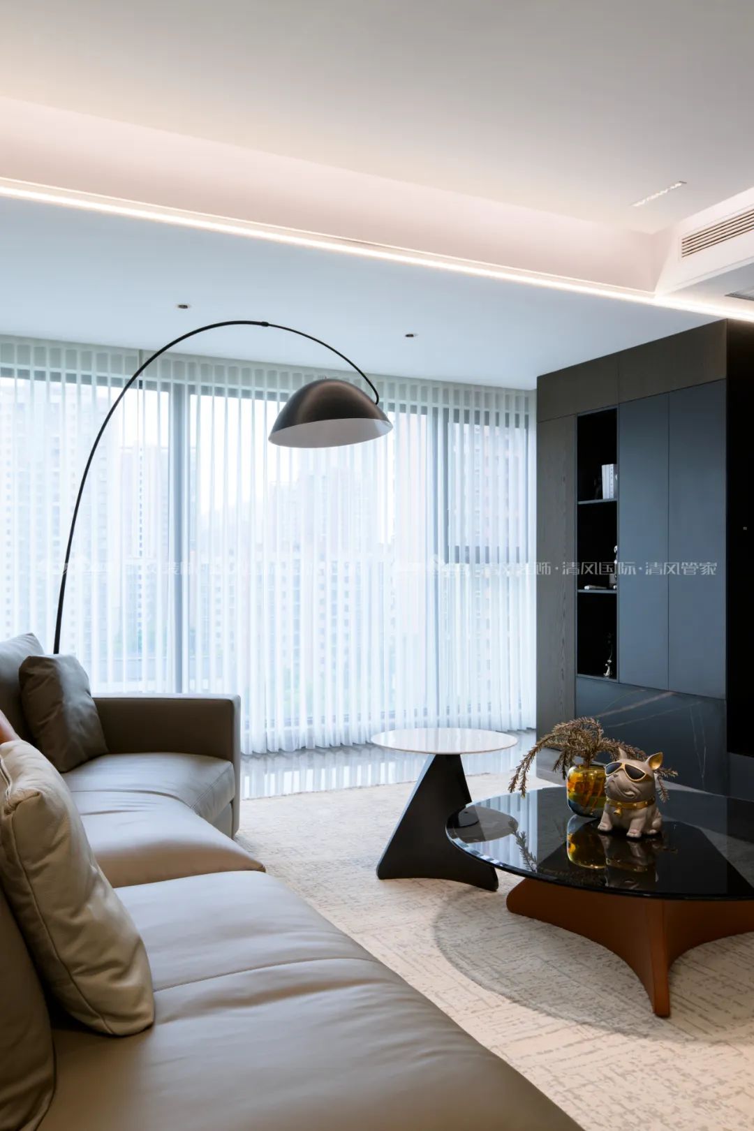 賞·析|198㎡現(xiàn)代輕奢，與精致主義撞個滿懷！