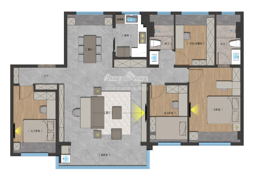 賞·析|140㎡現(xiàn)代簡(jiǎn)約，溫馨舒適感拉滿！
