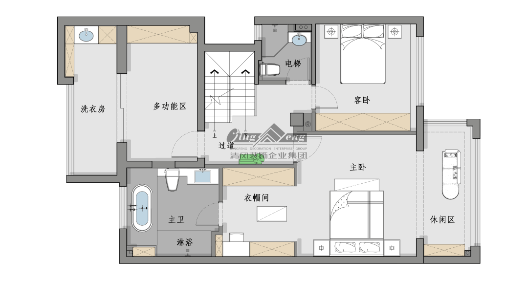 賞·析|300㎡輕法混搭風(fēng)，時尚溫馨感拉滿！