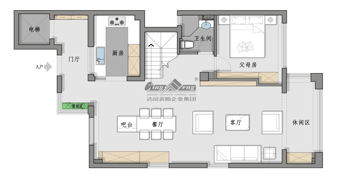 賞·析|300㎡輕法混搭風(fēng)，時(shí)尚溫馨感拉滿！