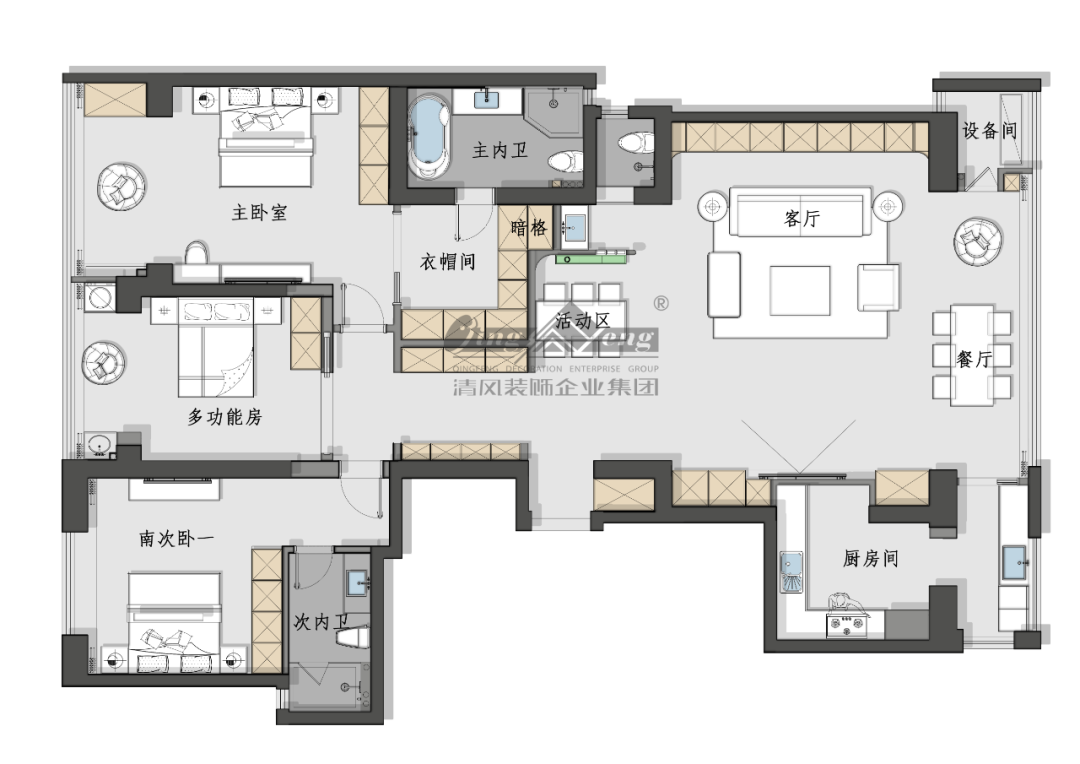 賞·析|236㎡現(xiàn)代簡約，歸心之居太好住啦！