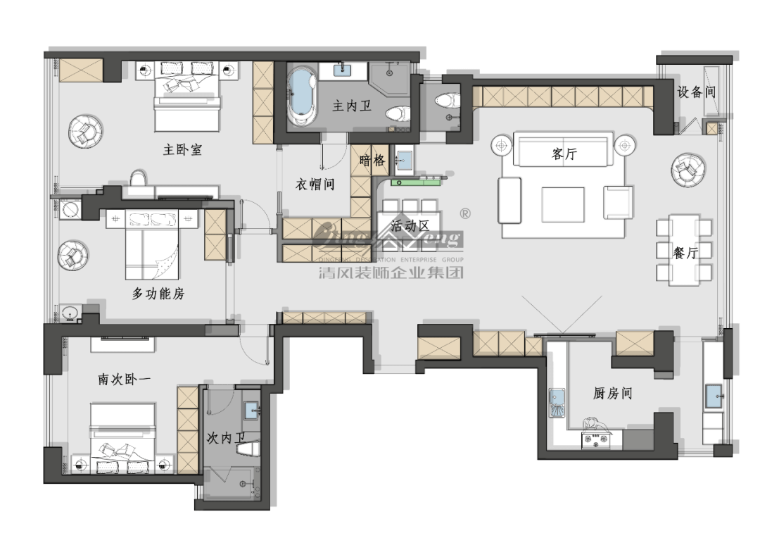 賞·析|236㎡現(xiàn)代簡約，歸心之居太好住啦！
